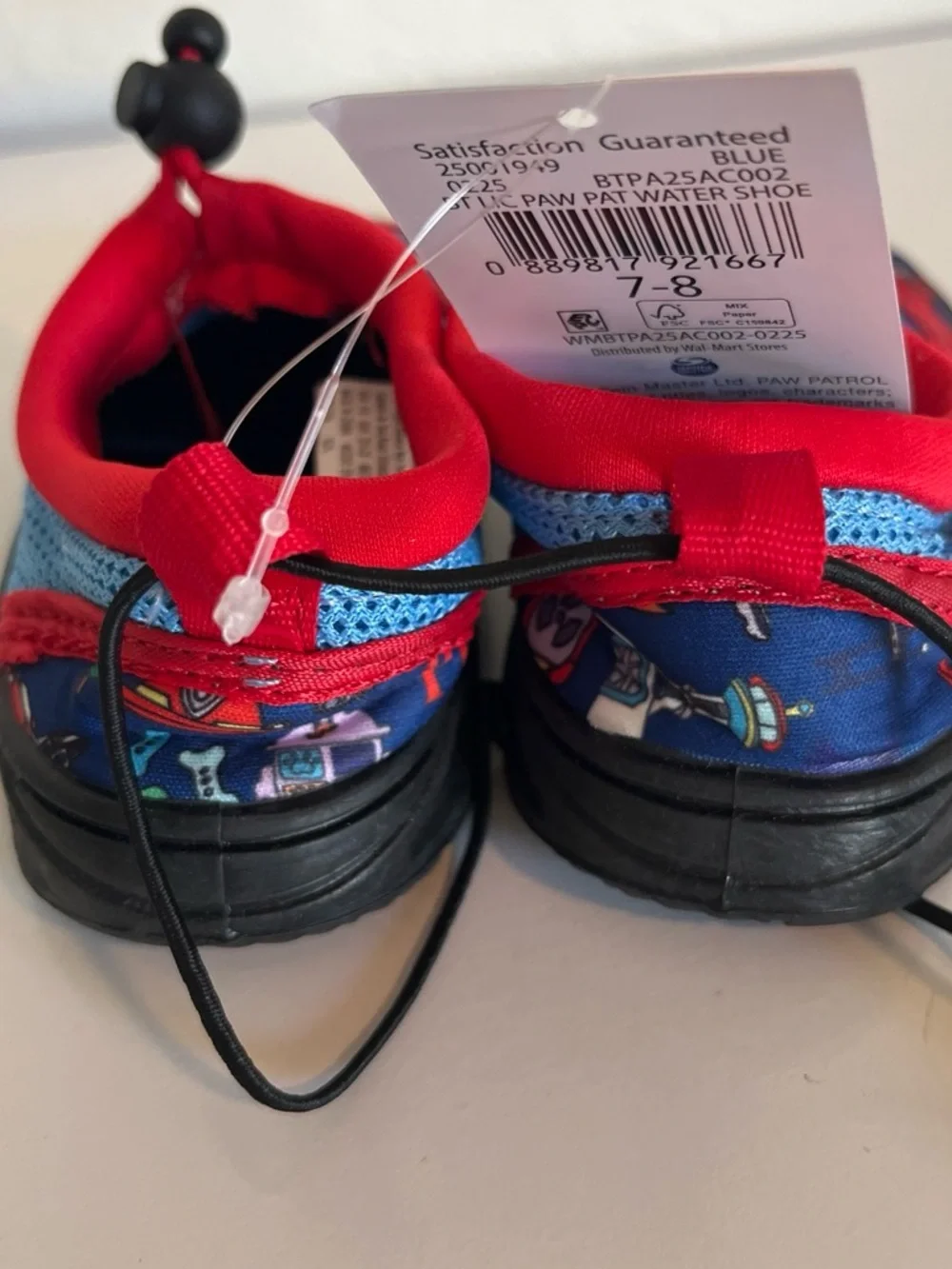 Nickelodeon Paw Patrol Toddler Kids Blue Water Shoes Size 7-8 Summer Beach NWT